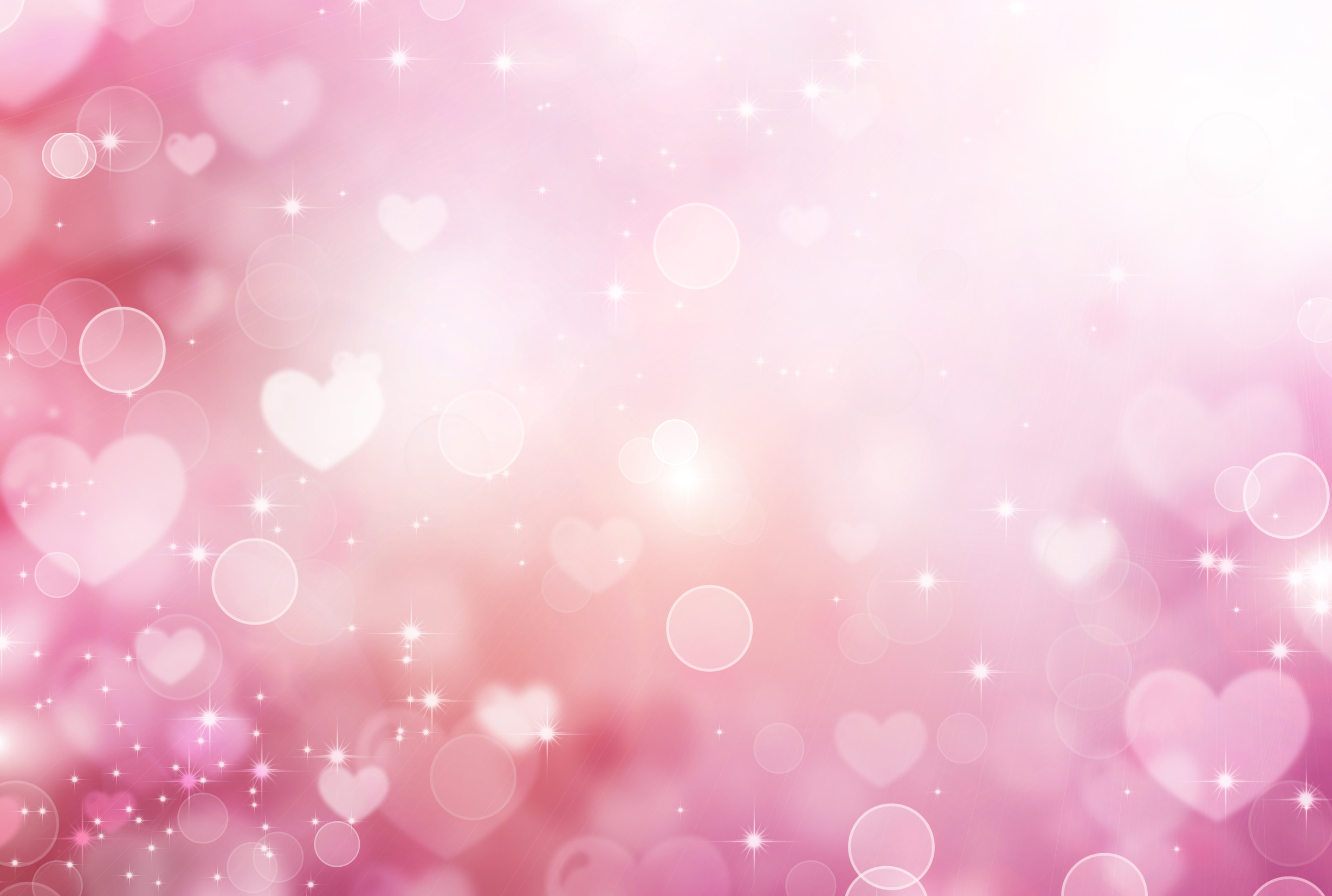 Valentine Hearts Abstract Pink Background 